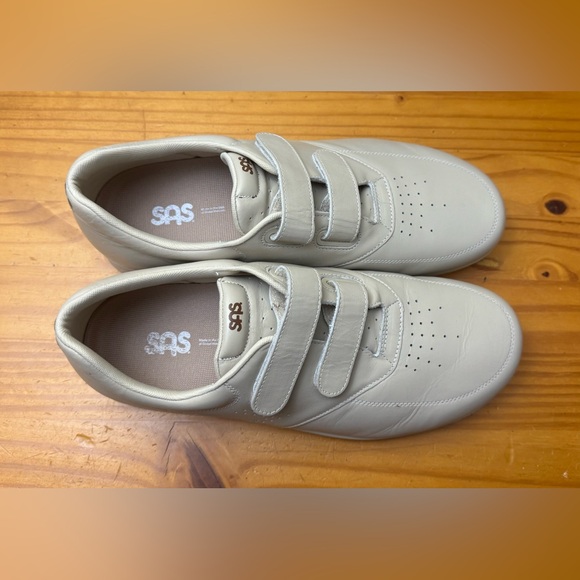 SAS VTO EZ Strap Walking Shoes Bone Beige Leather Mens sz 12 W Wide Orig $215 - Picture 3 of 6